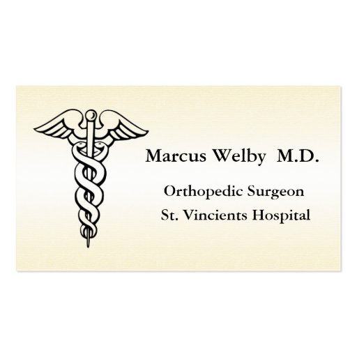 Physician Business Card Template (front side)