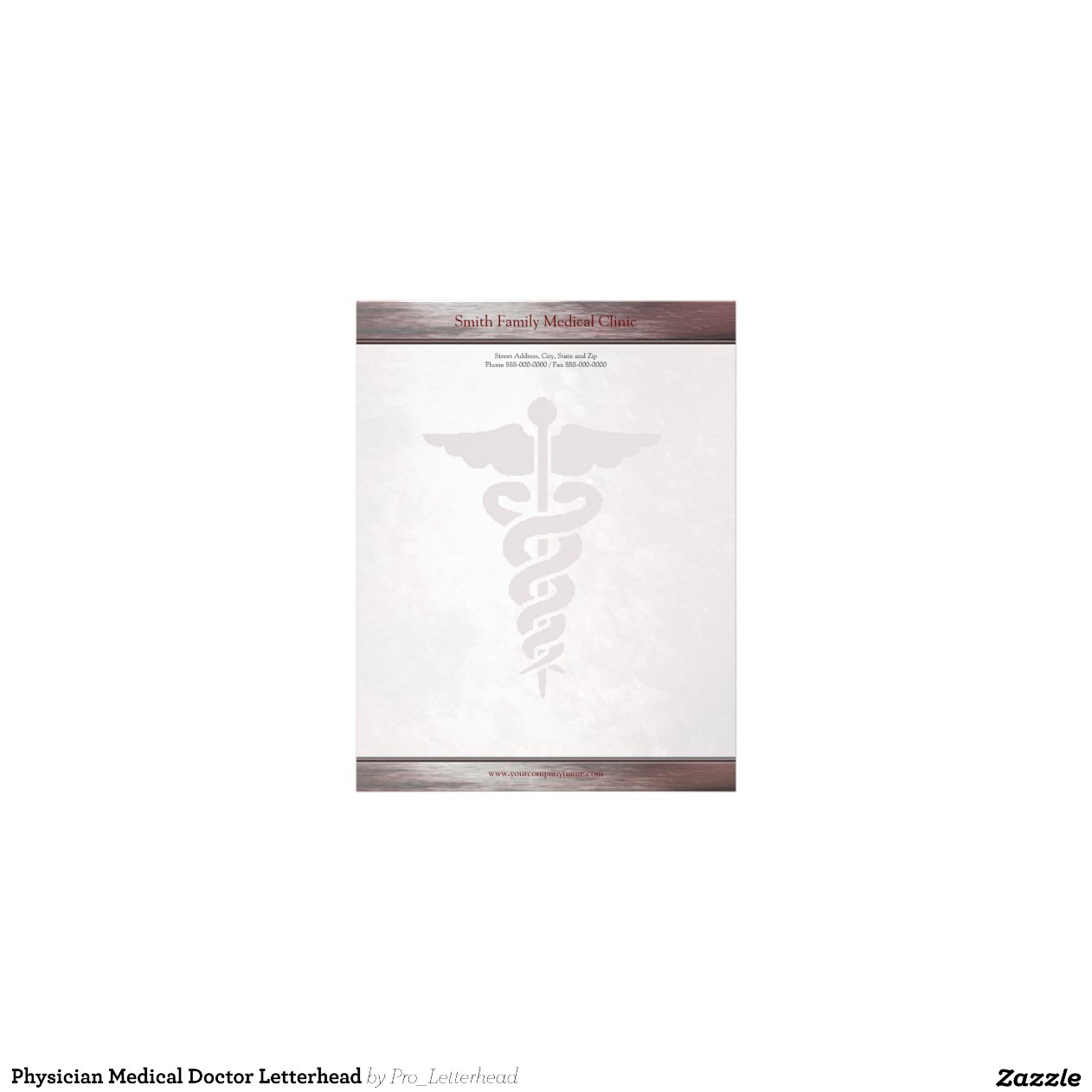 Physician Medical Doctor Letterhead | Zazzle