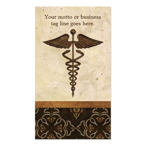Physician Medical Doctor Practice Medicine Symbol Business Cards (back side)