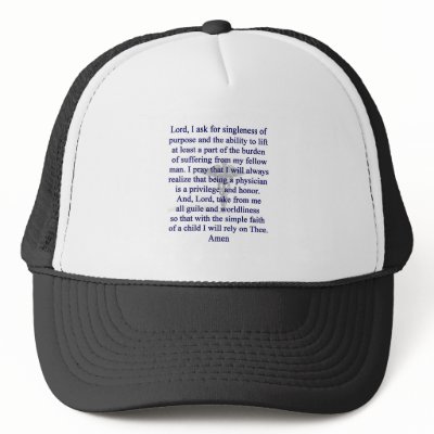 Physician's Prayer Hat by medicaltshirts