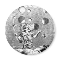 Physicist Juggling with the Planets Refrigerator Magnet