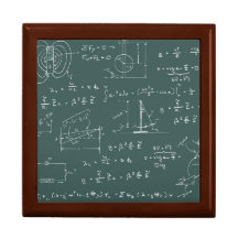 Physics diagrams and formulas keepsake boxes