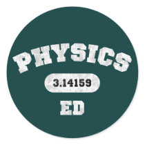 Physics Ed Round Sticker