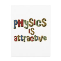 Physics is Attractive Funny Pun postcards
