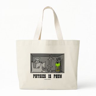 Physics Is Phun (Fun) (Schrödinger's Cat Thought) bag