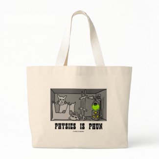 Physics Is Phun (Fun) (Schrödinger's Cat Thought) bag