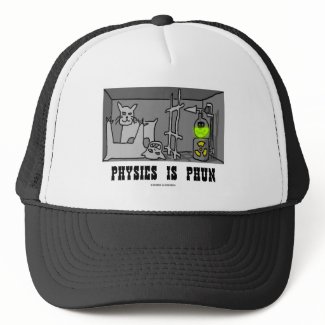 Physics Is Phun (Fun) (Schrödinger's Cat Thought) hat