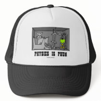 Physics Is Phun (Fun) (Schrödinger's Cat Thought) hats