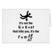 physics - it's the sudden deceleration that kills  cards