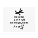 physics - it's the sudden deceleration that kills  postcards