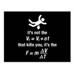 physics - it's the sudden deceleration that kills  post card