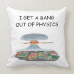 physics joke throw pillow
