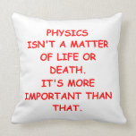 physics joke throw pillows