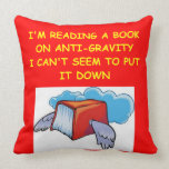 physics joke throw pillow