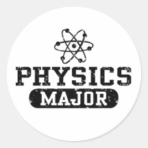 Physics Major Round Sticker