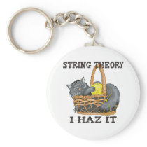 Physics String Theory Cat Key Chain