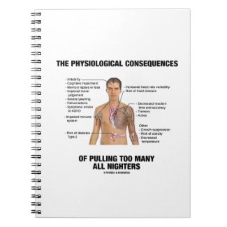 Physiological Consequences Pulling All Nighters Spiral Note Books