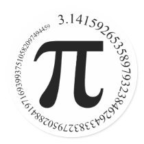 Pi (π) Day stickers