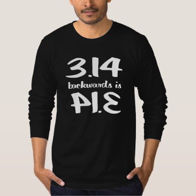 Pi Backwards is Pie Tee Shirts