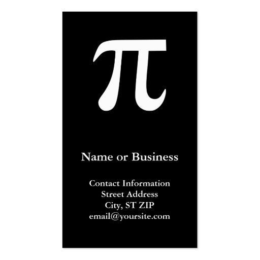 Pi Business Cards (front side)