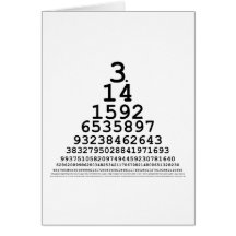Pi Chart -- Math gifts and t-shirts Greeting Cards