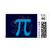 Pi Circles Postage Stamps
