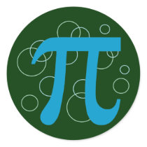 Pi Circles Round Sticker