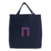 Pi Column with Fill (Part1) Embroidered Tote Bag