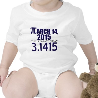 Pi Day 2015 Baby Bodysuits