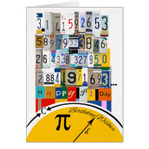 Pi Day Birthday, Crunching Numbers Greeting Card
