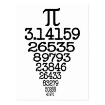 Pi Day compleye 3.14 Post Card