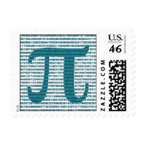 Pi Day numbers Postage Stamp