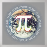 Pi Day on Earth - Math poster posters