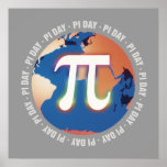 Pi Day on Earth - Math poster posters