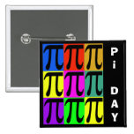 Pi Day Pop Art Pins