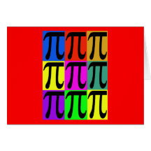 Pi Day POPART gifts Greeting Cards