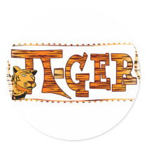 PI-GER TIGER STRIPED SEXY PI!   3.14 ROUND STICKERS