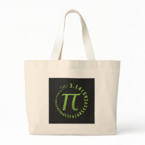 Pi in the round tote bag