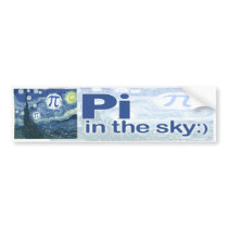 Pi in the Sky by Mudge Studios Bumper Stickers