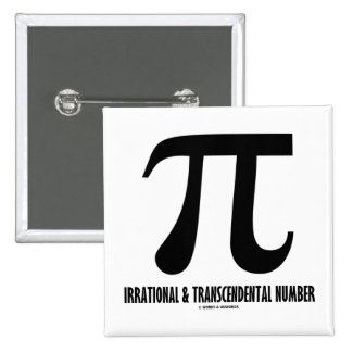 Pi Irrational And Transcendental Number (Math) Pinback Button