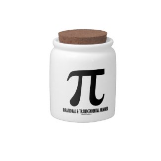 Pi Irrational And Transcendental Number (Math) Candy Dish