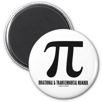 Pi Irrational And Transcendental Number (Math) Refrigerator Magnets