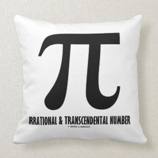 Pi Irrational And Transcendental Number (Math) Throw Pillows