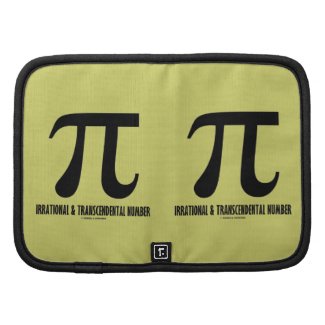 Pi Irrational And Transcendental Number (Math) Folio Planners