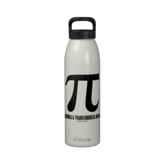Pi Irrational And Transcendental Number (Math) Water Bottle