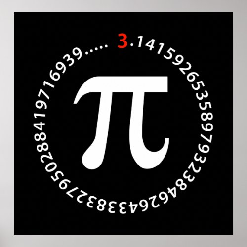 Pi Number Design print