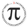Pi Number Design Round Sticker