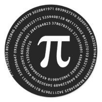 Pi Number Design Stickers