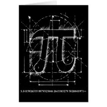 Pi Number Drawing Card