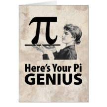 Pi Number Humor Greeting Card